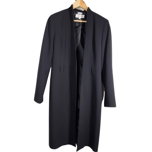 Calvin Klein Jackets & Blazers - Calvin Klein Stretch Black Long Light Weight Coat sz 10